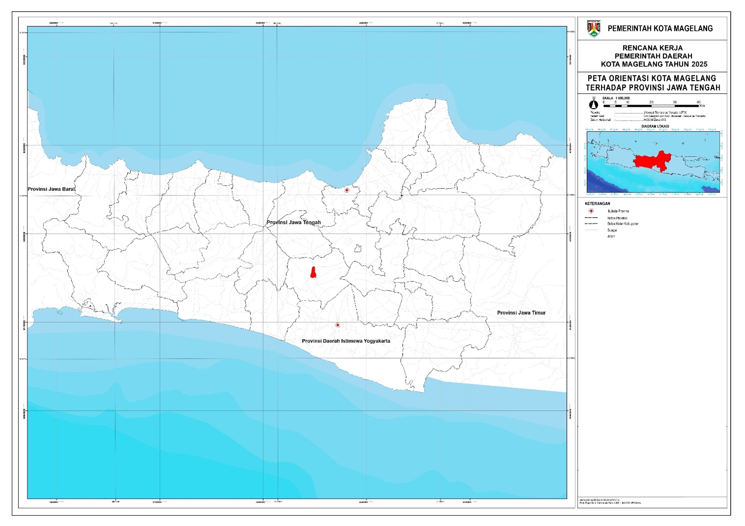 Gambar 2.2	Orientasi Kota Magelang Terhadap Provinsi Jawa Tengah