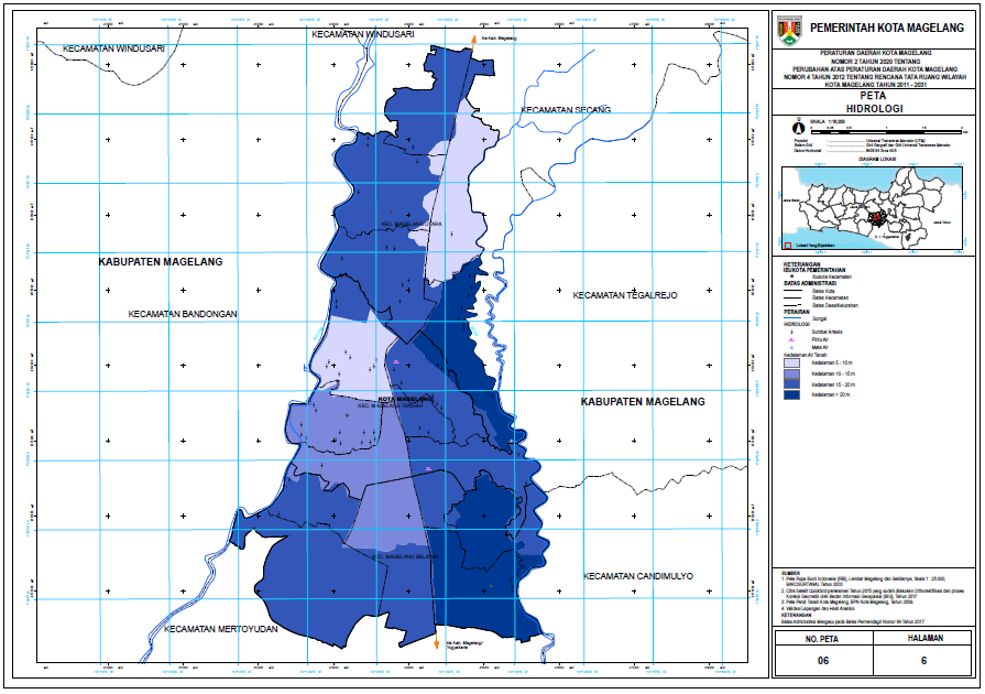 Gambar 2.6	Gambar Peta Hidrologi Kota Magelang